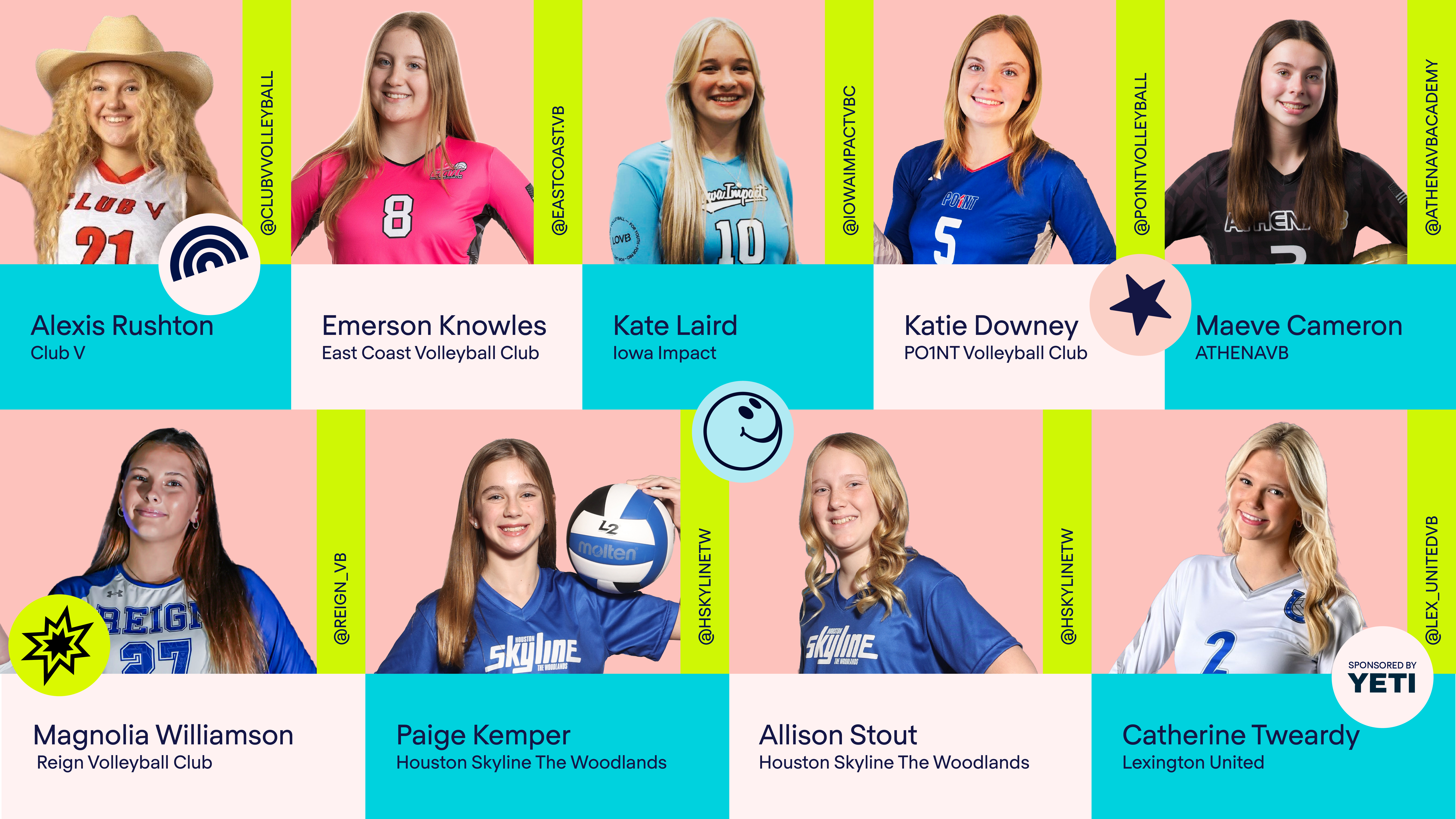 LOVB May Athletes of the Month, presented by YETI.